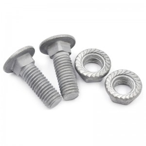 Kekuatan Tinggi Gred 4.8 8.8 10.9 12.9 Hot Dip Galvanized HDG DIN603 Carriage Bolts