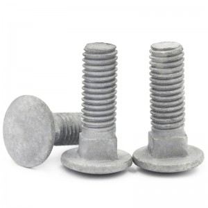 Kekuatan Tinggi Gred 4.8 8.8 10.9 12.9 Hot Dip Galvanized HDG DIN603 Carriage Bolts