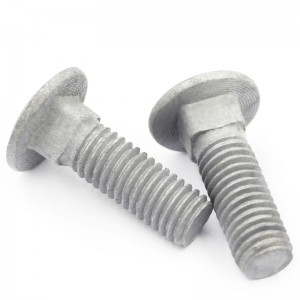 Kekuatan Tinggi Gred 4.8 8.8 10.9 12.9 Hot Dip Galvanized HDG DIN603 Carriage Bolts