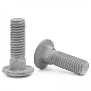 Kekuatan Tinggi Gred 4.8 8.8 10.9 12.9 Hot Dip Galvanized HDG DIN603 Carriage Bolts