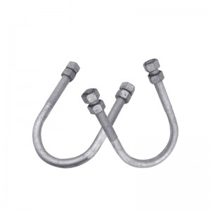 Kekuatan tinggi gred 4.8 8.8 10.9 12.9 Steel Hot Dip Galvanized HDG DIN3570 U bolt