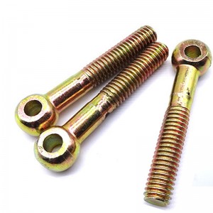 High Strength Grade 4.8 8.8 10.9 12.9 Steel Yellow Zinc Plated DIN444 Eye Bolts