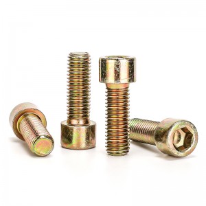 High Strength Grade 4.8 8.8 10.9 12.9 Steel Yellow Zinc Plated DIN912 Allen Bolts