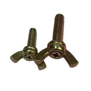 High Strength Grade 4.8 8.8 10.9 12.9 Yellow Zinc Plated DIN316 Butterfly Wing Bolts