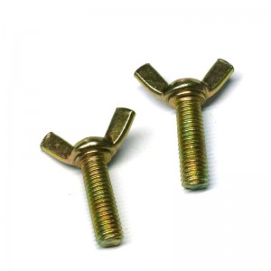 High Strength Grade 4.8 8.8 10.9 12.9 Yellow Zinc Plated DIN316 Butterfly Wing Bolts