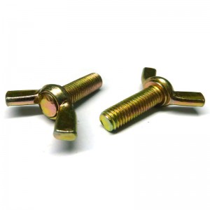 High Strength Grade 4.8 8.8 10.9 12.9 Yellow Zinc Plated DIN316 Butterfly Wing Bolts