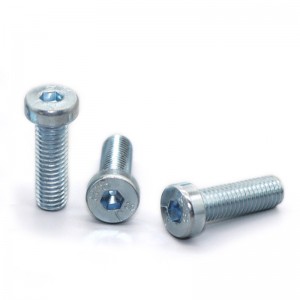 Alta resistência Grau 4.8 8,8 10,9 12,9 Aço galvanizado Branco azul de zinco DIN7984 PARAFUSOS DE CABEÇA HEXT