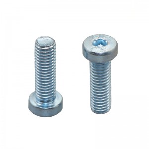 Alta resistência Grau 4.8 8,8 10,9 12,9 Aço galvanizado Branco azul de zinco DIN7984 PARAFUSOS DE CABEÇA HEXT