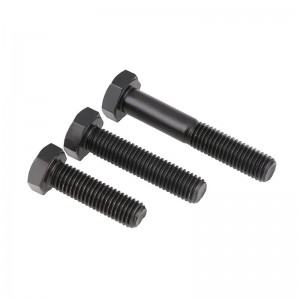 High Strength Grade 8.8 10.9 12.9 Steel DIN931 DIN933 Black Oxide Hex Bolts