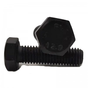 High Strength Grade 8.8 10.9 12.9 Steel DIN931 DIN933 Black Oxide Hex Bolts