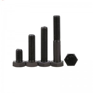 High Strength Grade 8.8 10.9 12.9 Steel DIN931 DIN933 Black Oxide Hex Bolts