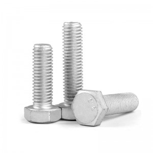 高強度グレード8.8 10.9 12.9スチールdin931 din933 dacromet hex bolts