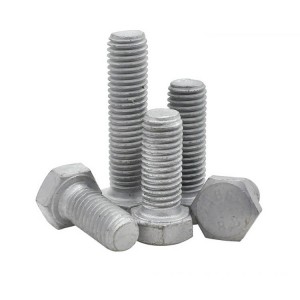 Βαθμός υψηλής αντοχής 8.8 10.9 12.9 Steel DIN931 DIN933 HOT DIP Γαλβανισμένη HDG HEX BOLTS