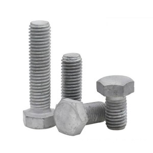 Βαθμός υψηλής αντοχής 8.8 10.9 12.9 Steel DIN931 DIN933 HOT DIP Γαλβανισμένη HDG HEX BOLTS