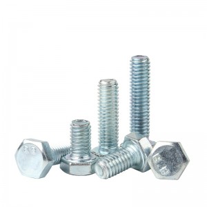 Kekuatan Tinggi Gred 8.8 10.9 12.9 Keluli DIN931 DIN933 Zink Plated Hex Bolts