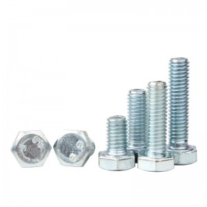 High Strength Grade 8.8 10.9 12.9 Steel DIN931 DIN933 Zinc Plated Hex Bolts