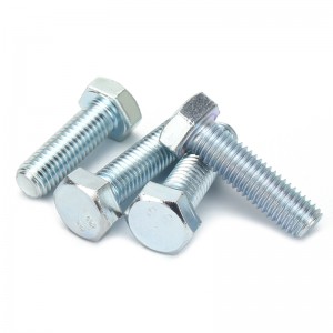 Klasa o wysokiej wytrzymałości 8,8 10,9 12,9 STAL DIN931 DIN933 CYNC PLATED HEX BILTS
