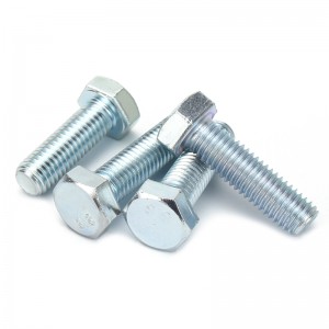 Kekuatan Tinggi Gred 8.8 10.9 12.9 Keluli DIN931 DIN933 Zink Plated Hex Bolts