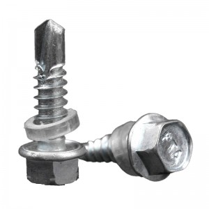 Cross hexagon Flange tapping screw 304 stainless steel Dovetail Self tapping screw