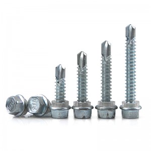 Cross hexagon Flange tapping screw 304 stainless steel Dovetail Self tapping screw