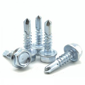 Cross hexagon Flange tapping screw 304 stainless steel Dovetail Self tapping screw