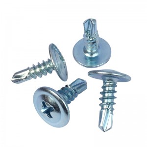 304 stainless steel thin flat head cross recessed tapping screw Cross drilling screw