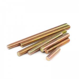 Tornillo de plomo de zinc de color Sostante amarillo Din975 Coda roscada de 3m