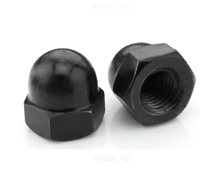 Catégorie 4 de haute résistance 8 10 12 écrous noirs en acier de chapeau de l'oxyde DIN1587