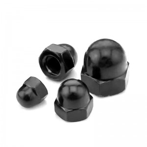 Nakrętki kołpakowe ze stali czarnej oksydowanej DIN1587 o wysokiej wytrzymałości 4 8 ​​10 12