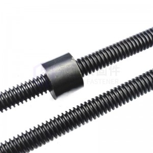 High strength black trapezoidal threaded rod