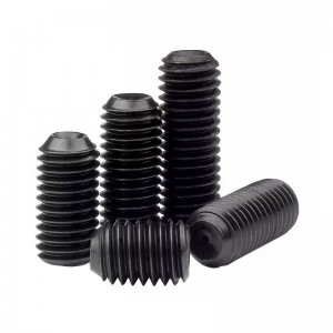 Alta resistência grau 4.8 8,8 10,9 12,9 Óxido de preto DIN915 DIN916 Bolt de conjunto