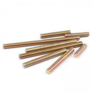 Tornillo de plomo de zinc de color Sostante amarillo Din975 Coda roscada de 3m