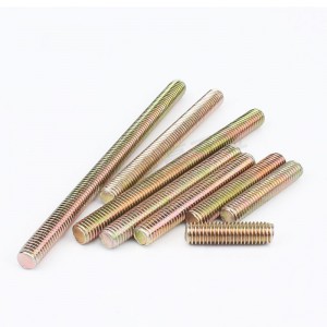 Tornillo de plomo de zinc de color Sostante amarillo Din975 Coda roscada de 3m