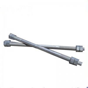 Hot dip galvanized double head bolt Steel structure photovoltaic Lead screw single head bolt