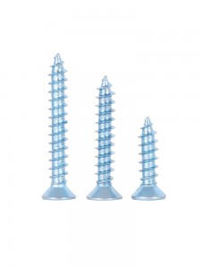 Cross recessed countersunk head tapping screws High strength galvanized flat head self-tapping screw