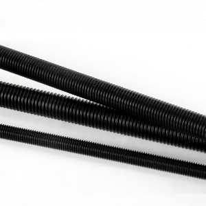 High strength black trapezoidal threaded rod