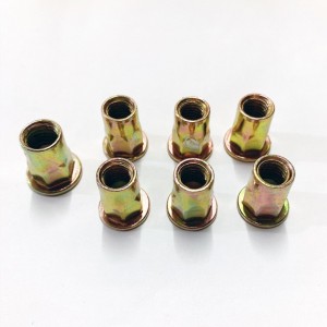 Flat Round Head Internal and External Half Hex Rivet Nuts aluminum alloy