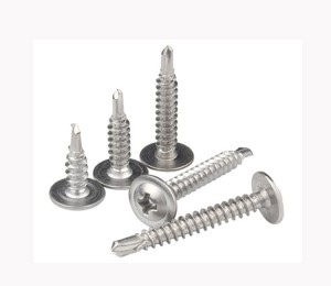 Galvanized round head cross recessed tapping screws Self drilling tail screw with gasket