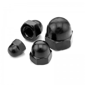 Nakrętki kołpakowe ze stali czarnej oksydowanej DIN1587 o wysokiej wytrzymałości 4 8 ​​10 12