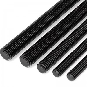 High strength black trapezoidal threaded rod