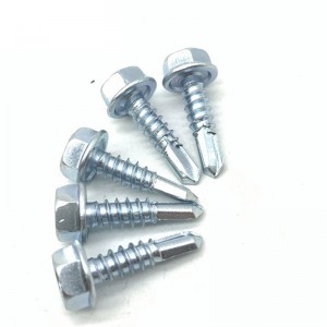 Cross hexagon Flange tapping screw 304 stainless steel Dovetail Self tapping screw