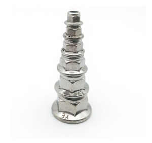 Tuercas de seguridad de nailon de acero inoxidable A2-70 A4-80 SS201 SS304 SS316 DIN6926 DIN1663 con brida Tuercas Nylock