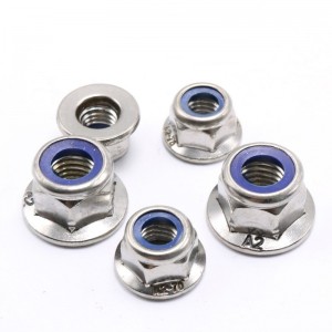 Stainless Steel A2-70 A4-80 SS201 SS304 SS316 DIN6926 DIN1663 Nylon Lock Nuts With Flange Flange Nylock Nuts