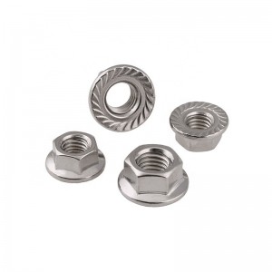 Tuercas con brida hexagonal de acero inoxidable A2-70 A4-80 SS201 SS304 SS316 DIN6923