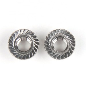 Vlekvrye staal A2-70 A4-80 SS201 SS304 SS316 DIN6923 HEX-flensmoere