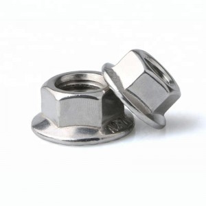 Vlekvrye staal A2-70 A4-80 SS201 SS304 SS316 DIN6923 HEX-flensmoere
