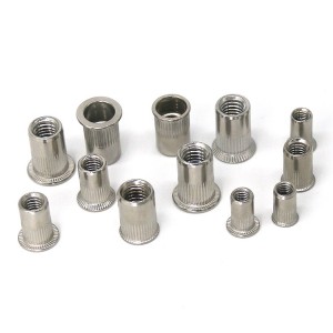 Écrous à rivets en acier inoxydable A2-70 A4-80 SS201 SS304 SS316 DIN7340