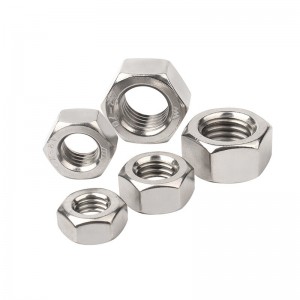 스테인레스 스틸 A2-70 A4-80 SS201 SS304 SS316 DIN934 HEX NUTS