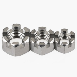 스테인레스 스틸 A2-70 A4-80 SS201 SS304 SS316 DIN935 Castle Nuts