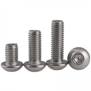 สแตนเลส A2-70 A4-80 SS201 SS304 SS316 ISO7380 หัวปุ่ม Hex Socket Bolts